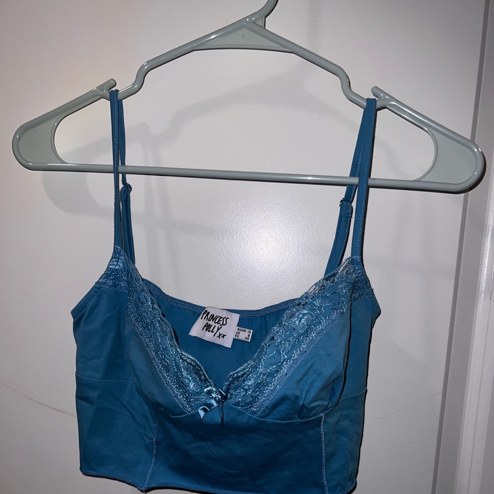 PRINCESS POLLY blue cropped cami